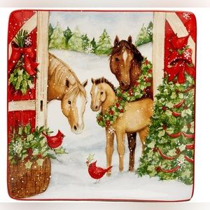 Christmas on the Farm Square Platter.